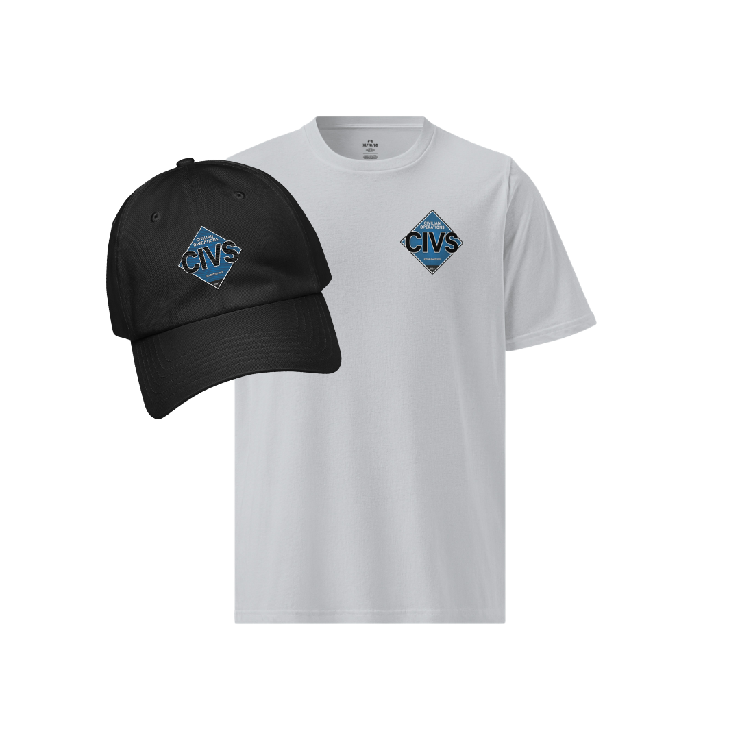 CIV UNDER ARMOUR T-SHIRT / HAT BUNDLE